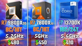 RYZEN 7 9800X3D vs RYZEN 7 7800X3D vs INTEL i713700K  Test in 6 Games [upl. by Delacourt]