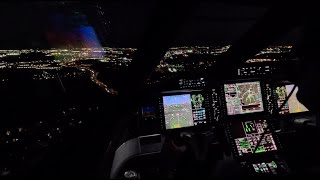 Pilatus PC24  KAPC  KSAT  Full Flight Night Landing in KSAT [upl. by Aztilay]