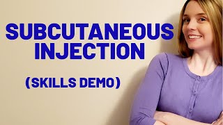 SUBCUTANEOUS INJECTION SUBQ SKILLS DEMO [upl. by Ssor]