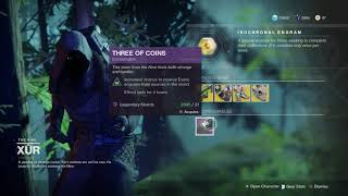 Destiny 2  Xur  Week 18  Location and Gear  1122018 [upl. by Lladnarc]