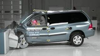 2004 Ford Freestar moderate overlap IIHS crash test [upl. by Thrift]