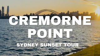 Cremorne Point  Sydney Sunset Tour  4K Sydney australia walk [upl. by Cahilly]