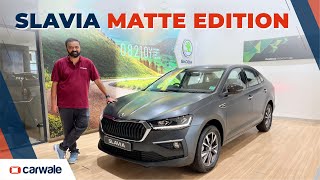 Skoda Slavia Matte Edition Price and Features Explained  Detailed Review  CarWale [upl. by Onilatac]