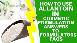 How To Prevent Allantoin Recrystalization In Cosmetic Formulation [upl. by Fagaly]