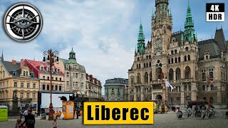 Walking tour of Liberec  Exploring the north of the Czech Republic 🇨🇿 4k HDR ASMR [upl. by Sparke]