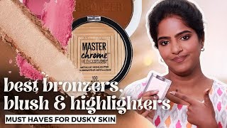 Best Bronzers Blushes amp Highlighters For DarkDusky Skin [upl. by Swerdna326]