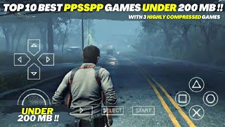 Top 10 Best PPSSPP PSP Games Under 200 MB  2021  Hindi [upl. by Yztim]