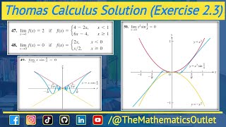 Thomas calculus 14th edition exercise 23 Q47 to Q50  Precise definition of Limit  Lec 27 [upl. by Honorine]