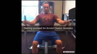 Arnold Pumping Iron at 70 years old [upl. by Aronas485]