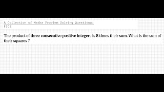 A Collection of Maths Problem Solving Questions108 Algebra [upl. by Armand]