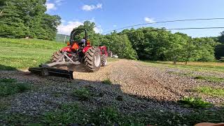 Scraping a driveway with the Massey Ferguson 2606 homesteading selfsufficiency [upl. by Keraj]