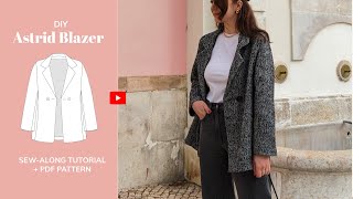 DIY Astrid Oversized Blazer Tutorial  tintofmintPATTERNS [upl. by Ellezaj633]