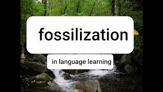 Fossilization in language learning [upl. by Hera234]