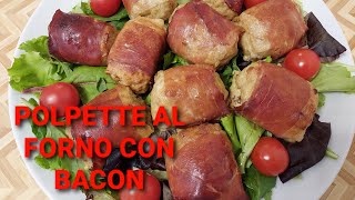 Baked meatballs with baconItalian recipe KaLabTeamNyo [upl. by Ayal]