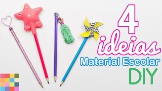 4 ideias de material escolar DIY [upl. by Retla]