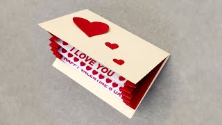 How to Make Valentine Cards  Valentine Cards Handmade Easy  Valentine Day Card [upl. by Gee]