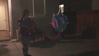 Lunas First Time Hitting The Piñata [upl. by Artemed]