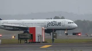 Early Morning Plane Spotting Airlines Landing and Taking Off at Boston Airport [upl. by Releyks386]