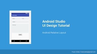 Android Relative Layout  Android Studio UI Design Tutorial [upl. by Egap]