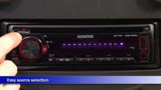 Kenwood KDC208U Car Receiver Display and Controls Demo  Crutchfield Video [upl. by Willette]