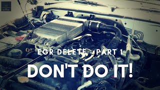 EGR Delete Part 1  DONT DO IT 5 Reasons Why [upl. by Aelat]