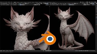 Blender 43 Sculpting  Fantasy Creature [upl. by Otnicaj625]