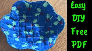 How To Make A Microwave Bowl CozyDIY Sewing Tutorial  Easy Tutorial TheTwinsDay Free Template [upl. by Amilas]