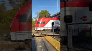 Fast electric Caltrain railcar railway automobile railways railroad railfan train railfaning [upl. by Ailimac]