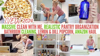 2024 MASSIVE CLEAN WITH ME  REALISTIC PANTRY ORGANIZATION  SPRING BATHROOM CLEANING  Love Meg 20 [upl. by Saree]