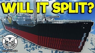 TSUNAMI SPLITS DESTRUCTIBLE SHIP  Stormworks Build and Rescue Gameplay  Sinking Ship Survival [upl. by Mariandi]