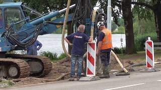 Oostflank Wijchen deel 108  bronbemaling in oever Wijchens Meer [upl. by Janerich]