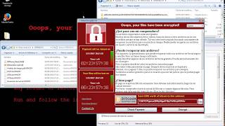 Ransomware WannaCry en acción  Datos cifrados [upl. by Jessi]