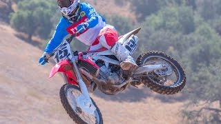 First Ride 2015 Honda CRF450R  Cycle News [upl. by Ahsiuqel]