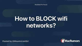 Block the unwanted quotWiFiquot networks [upl. by Lletnwahs]