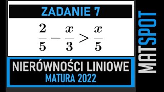 Nierówności liniowe  zadanie maturalne [upl. by Noletta24]