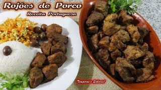 ROJÕES DE PORCO receita tradicional Portuguesa [upl. by Ahsot]