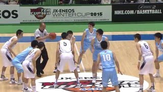 ウィンターカップ2015 高校バスケ 男子準決勝 能代工業 vs 土浦日大 [upl. by Benji769]