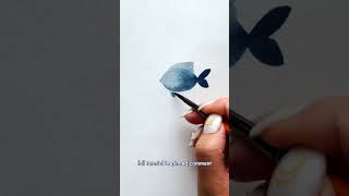 Easy Watercolor Fish Doodles [upl. by Akerahs]