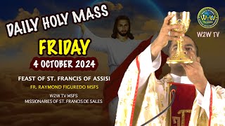 FRIDAY HOLY MASS  4 OCTOBER 2024  FRANCIS OF ASSISI  26TH WEEK II by Fr Raymond MSFS holymass [upl. by Animsaj]