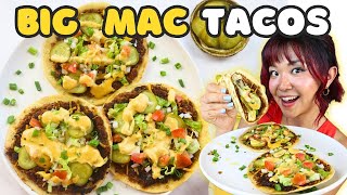 SMASH BURGER TACOS  Vegan BIG MAC TACOS Recipe NO MEAT ALTERNATIVES [upl. by Ettedanreb]