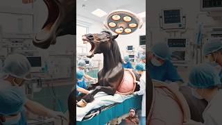 Doctor save pregnant mare horse mare pregnant humanity helptheanimals horselover foal shorts [upl. by Fiorenze]