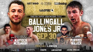 LIVE BOXING  Three title fights from York Hall including Lucas Ballingall Boy Jones Jr and more [upl. by Sackman]