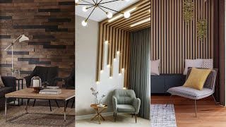 Home Decor Exploring Aesthetic Wooden Wall Living Room Ideas  Unique Wood Work Wall Panel Ideas [upl. by Jeffie]