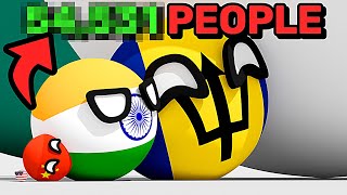 COUNTRIES SCALED BY POPULATION DENSITY  Countryballs Animation [upl. by Carlina]