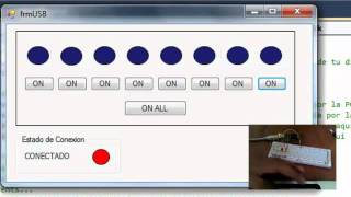 Comunicacion USB clase HID Encendido de Leds [upl. by Norramic]