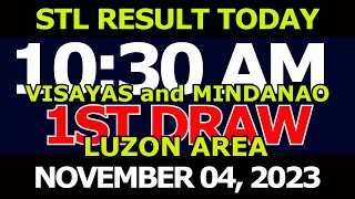 Stl Result Today 1030 am draw November 04 2023 Saturday Live Luzon Visayas and Mindanao [upl. by Ardaed476]