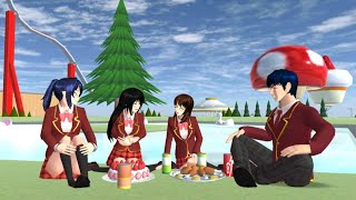 Sad story Rina and her three friends Sakura School Simulator [upl. by Ayifa]