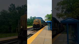 CSX I13530 highballs thru Metropolitan Grove csx railroad railway railfanning shorts [upl. by Atiloj]