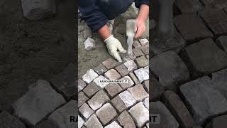 Posatori di cubetti in porfido Radioli Pavimentishort shorts trending tiktok skills trend [upl. by Llesram]