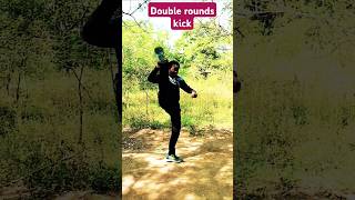 How to karate double rounds kick। Rounds karate kick [upl. by Atyekram]